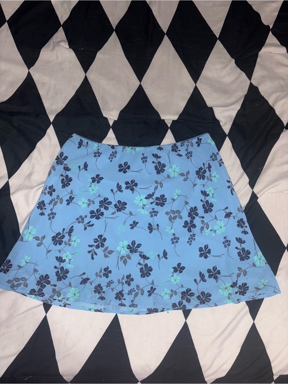wild fable Blue Floral Mini Skirt
